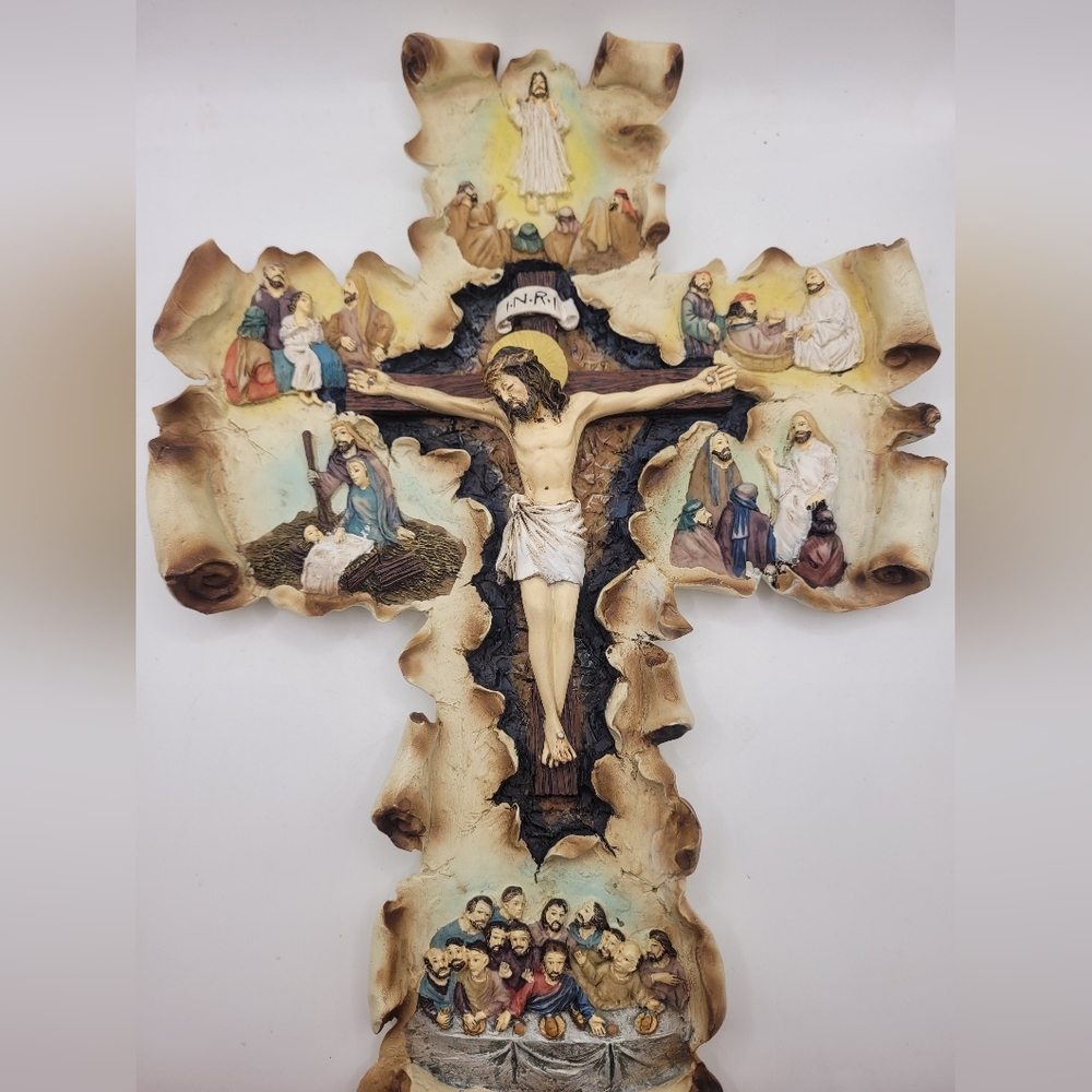 Rustic Religious Wall Cross Decor